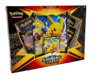 shining fates pikachu v box