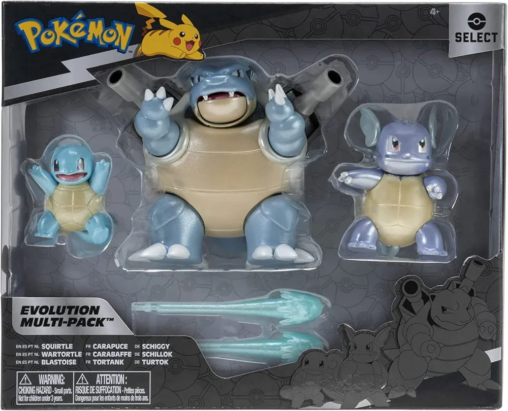 squirle wartortle blastoise multi battle figure set pokemon